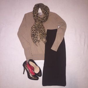 KASPER PINSTRIPE PENCIL SKIRT